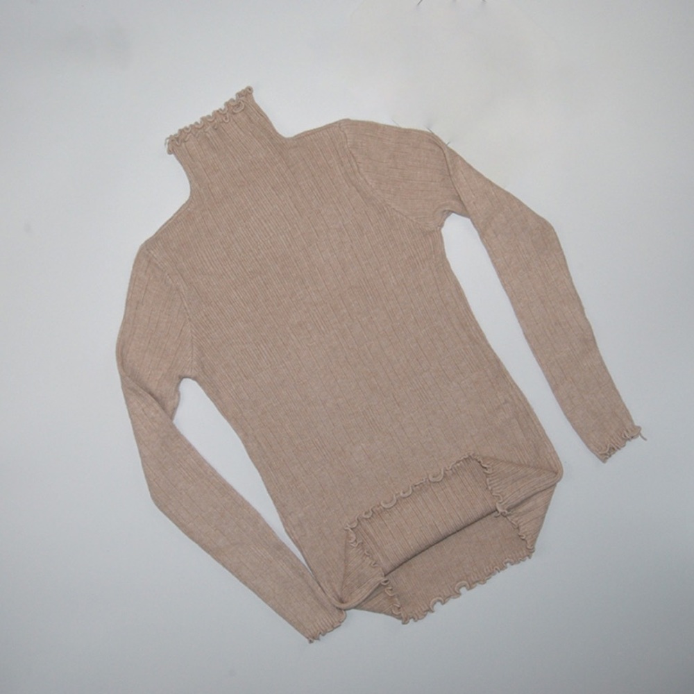 Black Turtleneck Bodycon Basic Slim Fit Sweater - Picture 5 of 6